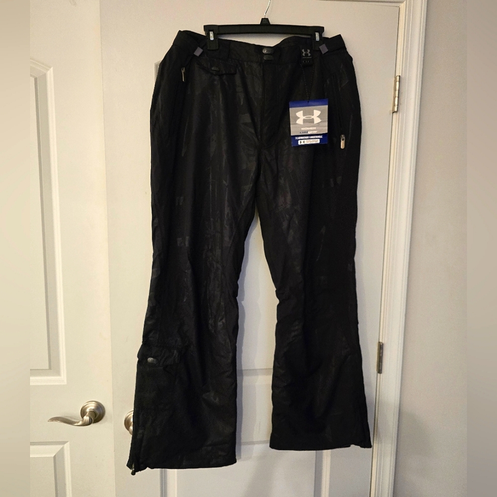 🆕Under armour waterproof snowboarding skiing winter snow pants XL black pattern